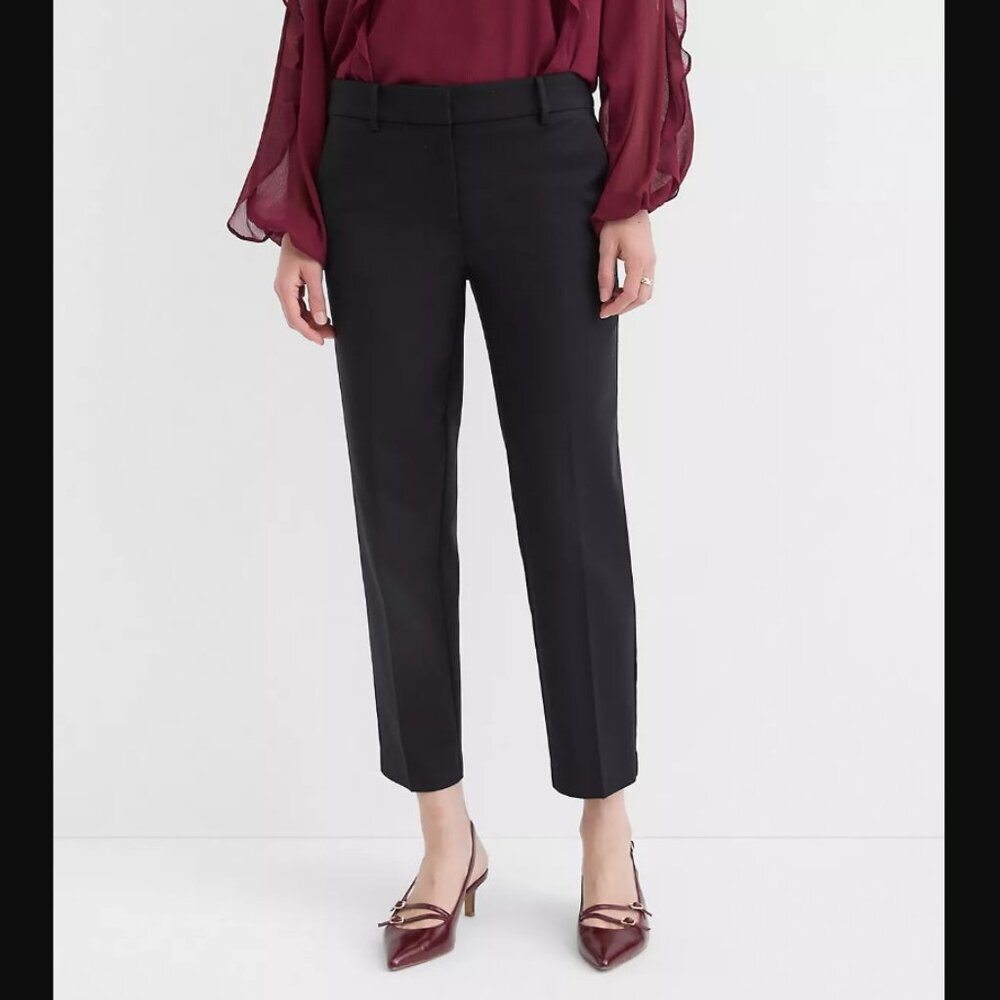 NEW LOFT SZ 14 Petite Riviera Slim Mid-rise Pants in Black